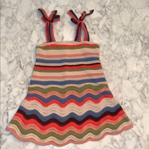 Zimmermann Girl Colorful Striped Knit Dress 2Y
